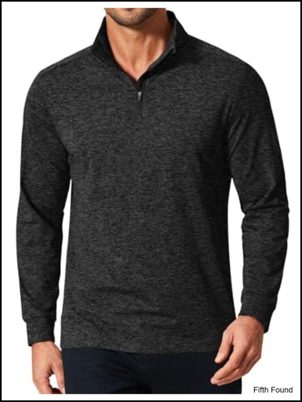 Men's Quarter Zip Pullover Sweatshirt Fleece Lined Long Sleeve Athletic Top